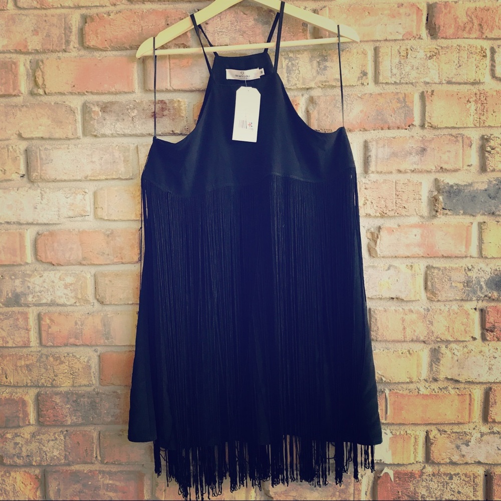 O H  M Y  L O V E Halter Fringe Dress NWT